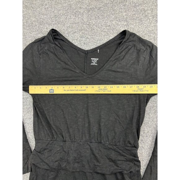 Toad & Co Dress Women's X-Large Black Long Sleeve Double V Neck Straight Stretch - Picture 3 of 8